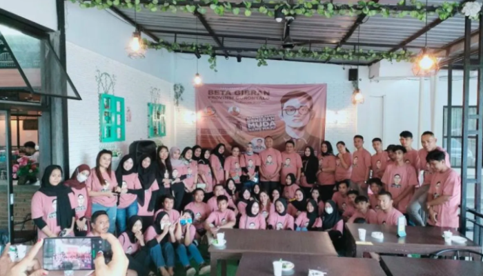 Deklarasi relawan "Beta Gibran" berlangsung di Gorontalo.