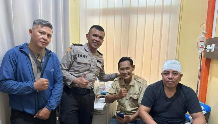 Aiptu Malino Baginda, seorang polisi dari Manado yang baru-baru ini menjadi korban penganiayaan oleh seorang ODGJ menggunakan senjata tajam parang di Kota Manado.