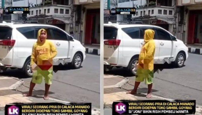 Video yang merekam seorang pria yang sedang dengan sembrono melakukan tindakan yang tidak pantas