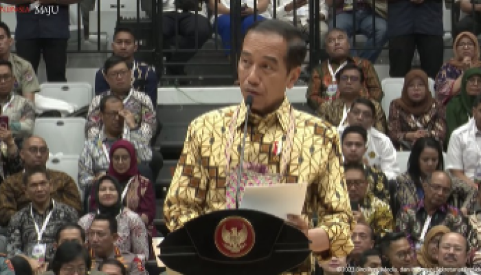 Pidato Presiden Joko Widodo (Jokowi) saat Festival LIKE di Indonesia Arena Gelora Bung Karno pada tanggal 18 September 2023.