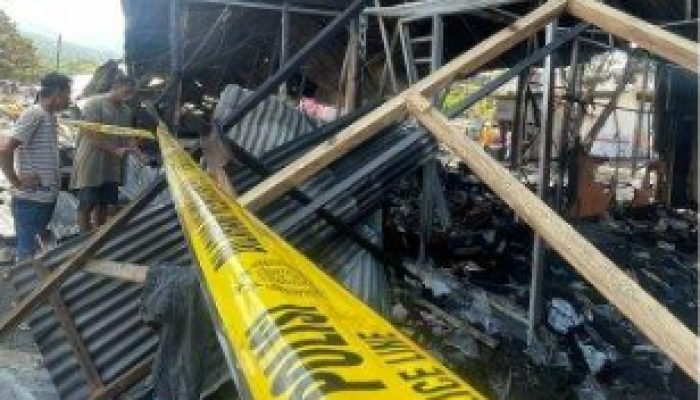 kebakaran Pasar Kanopi Kota Bitung Sulawesi Utara (Sulut)