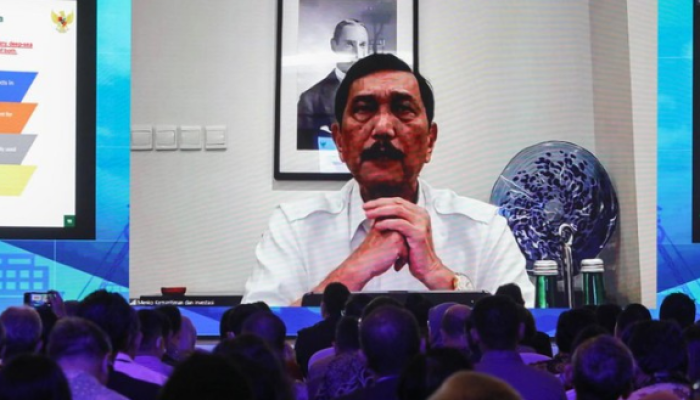 Luhut Binsar Pandjaitan, Menteri Koordinator Bidang Kemaritiman dan Investasi, berpartisipasi dalam konferensi virtual "Nickel Conference 2023.