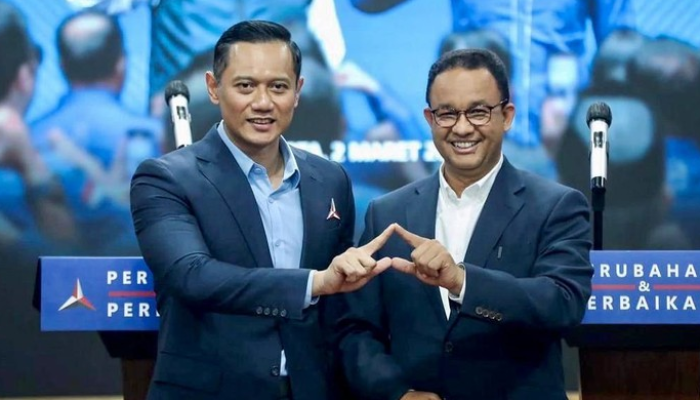 Foto: AHY dan Anies Baswedan.