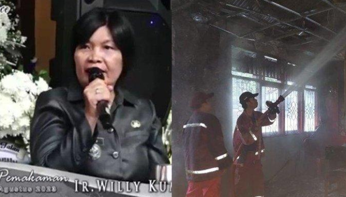 Camat Kalawati Ferlie Indria Nassa. Hari ini Kantornya Terbakar