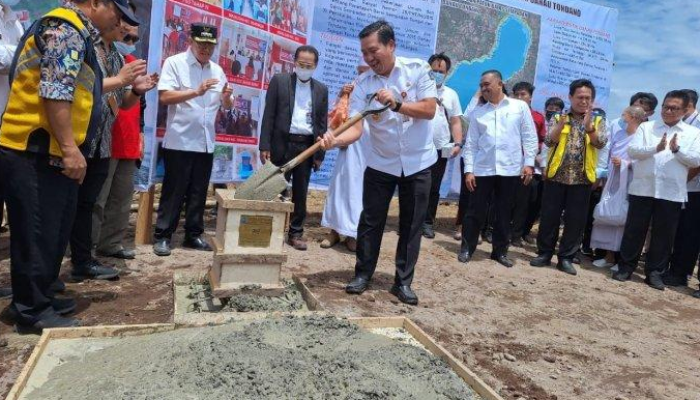 Wakil Gubernur Sulut Steven Kandouw di Pemasangan Patok Batas Danau Tondano