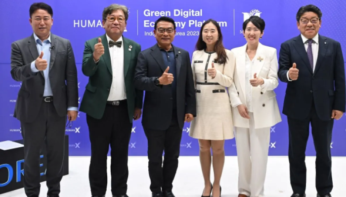 Moeldoko, Kepala Staf Kepresidenan dan Bapak Gerakan Maju Tani Indonesia, peluncuran platform Ekonomi Digital Hijau di Seoul, Korsel.