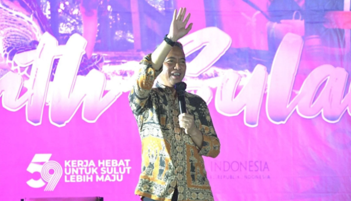 Bupati Sachrul Mamonto Sapa Warga Sulut di Pameran Discovery North Sulawesi.