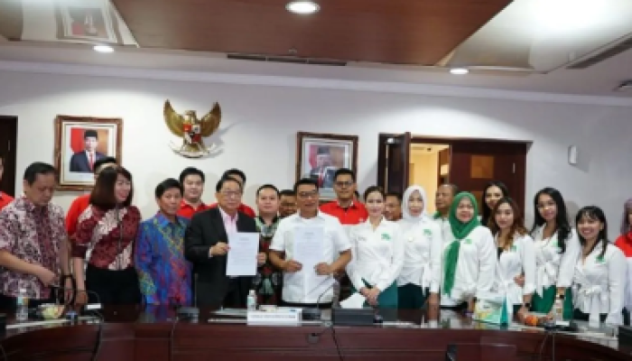 Moeldoko, Kepala Staf Kepresidenan, berbicara dalam pelepasan Delegasi Perempuan Tani HKTI dan INTI yang menuju Asean Young Preneurs di China, Jakarta, 19 September 2023.