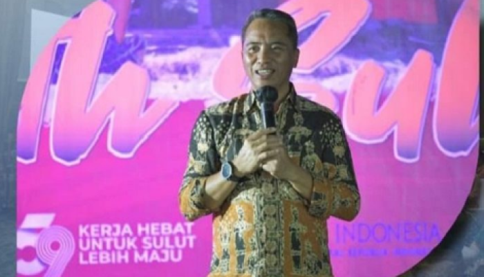 Sachrul Mamonto, Bupati, saat berpartisipasi dalam Pameran Discovery North Sulawesi di Hotel Borobudur Jakarta.
