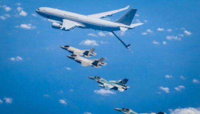 Latihan Gabungan F-16 dan F-35 di Manado, Sulawesi Utara