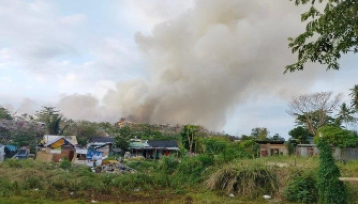 Kebakaran TPA Sumompo, Manado, Sulawesi Utara, belum lama ini.
