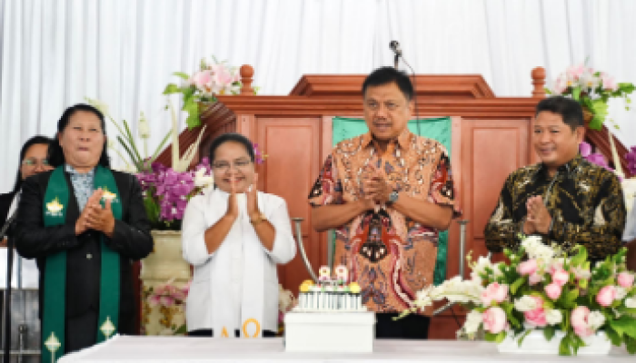 Ibadah Syukur HUT ke-89 GMIM Baitani Kopiwangker, Wilayah Langowan IV, Kabupaten Minahasa, Minggu (08/10).