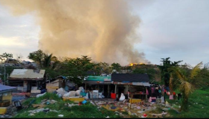 Kebakaran TPA Sumompo Manado, Sulawesi Utara, 1 Oktober 2023.